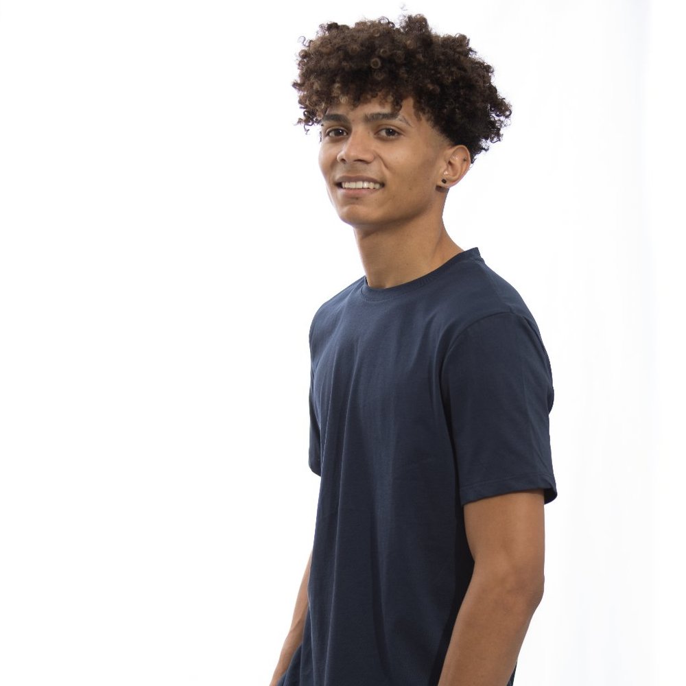 DARK BLUE TEE WITH SOFT CLOUD COTTON TECHNOLOGY